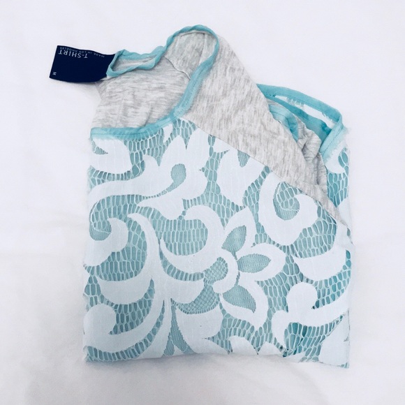 Anthropologie Lace Baseball 3/4 Top - Picture 2 of 5